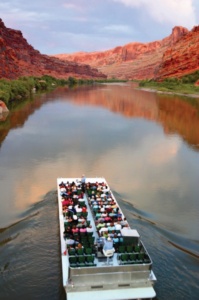 The Moab Queen along the Colorado River after the evening Sound and Light Show