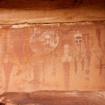 Ancient petroglyph panel near Moab, Utah