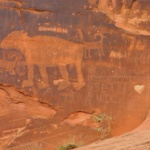 Native American rock art site along the Colorado River